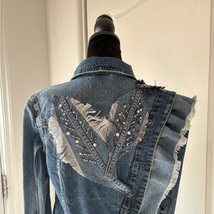 Embellished Blue Denim Jacket